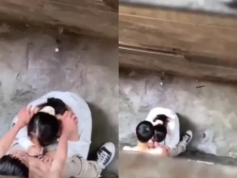 Quay lén nữ học sinh bú củ khoải anh bồ ở khe nhà