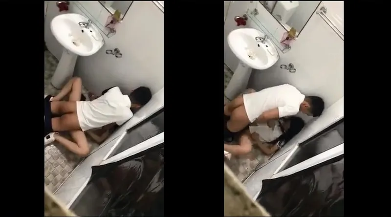 Người tình say xỉn và anh bồ trong phòng tắm nhà hàng