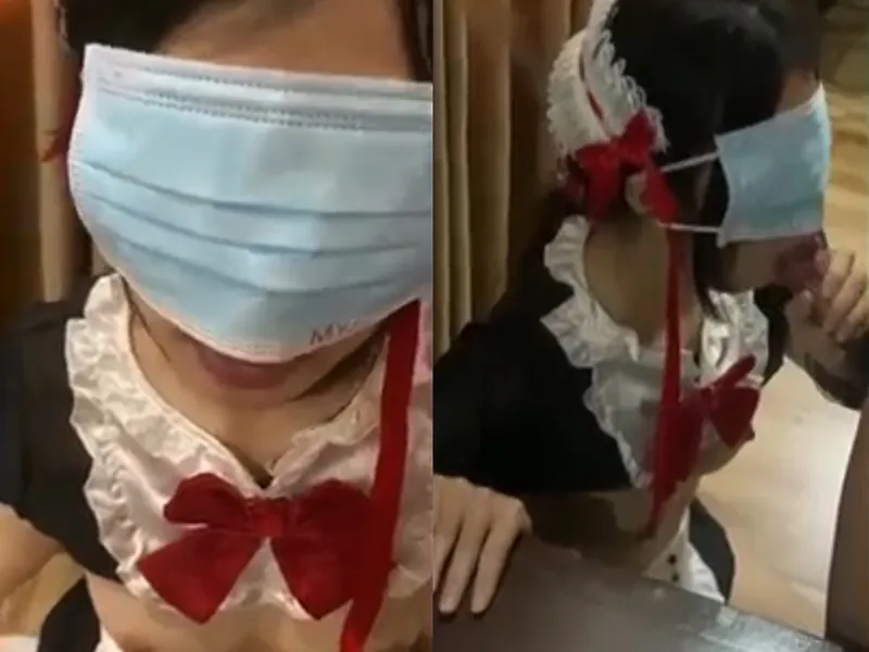Gấu việt dâm cosplay nô lệ tình dục liếm bú con cục thịt điêu luyện